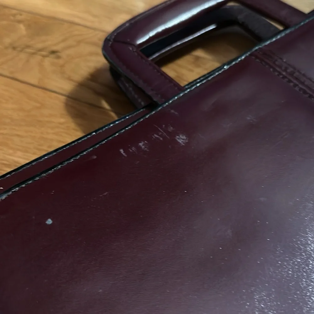 Burgundy leather Brief case